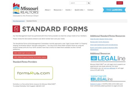Standard Forms - Missouri REALTORS®