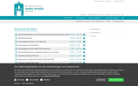Download für Eltern | Bischöfliches Gymnasium St. Ursula ...