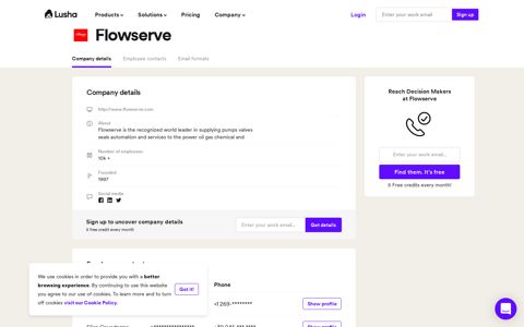 Flowserve - Email Address Format & Contact Phone Number