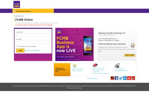 fcmb online (business version).. - FCMB Internet Banking