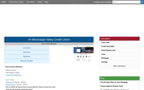 IH Mississippi Valley Credit Union - Rock Island Branch Reviews