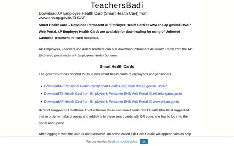 Download AP Employee Health Card (Smart Health Card ...