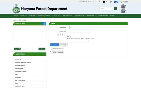 site login - Haryana Forest Department