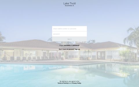Lake Tivoli Resident Portal