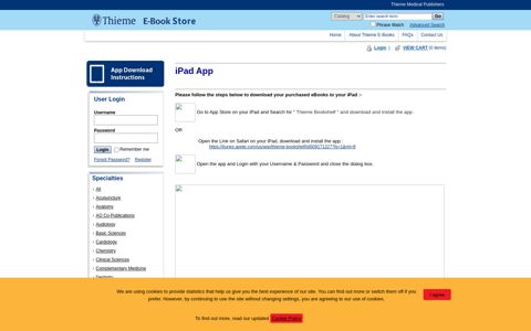 iPad App - Thieme eBooks - Thieme Medical Publishers