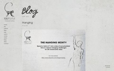 Hanging - a basic movement pattern - Ido Portal