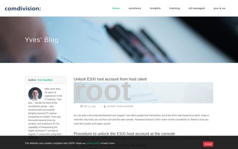 Unlock ESXi root account from host client - Yves Sandfort ...