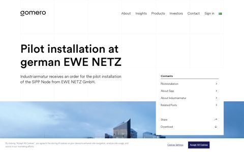 Pilot installation at german EWE NETZ - Gomero