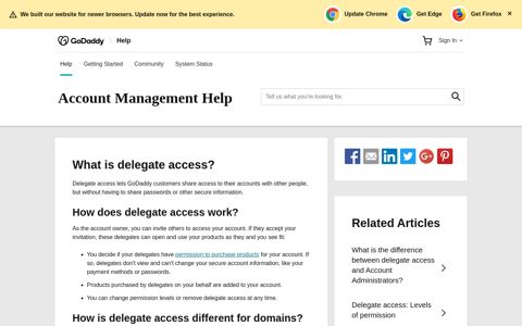 What is delegate access? | Account Management - GoDaddy ...