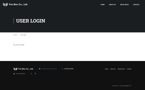 User Login – Fun Box Co., Ltd.