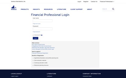 Financial Professional Login - Invesco |