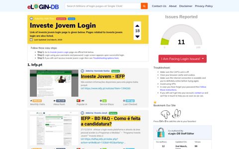 Investe Jovem Login - A database full of login pages from all ...