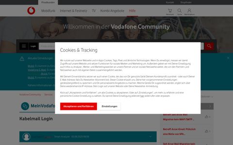 Kabelmail Login - Vodafone Community