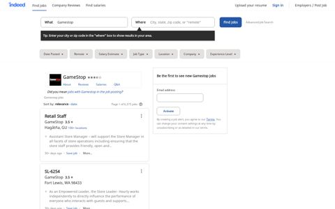Gamestop Jobs, Employment | Indeed.com