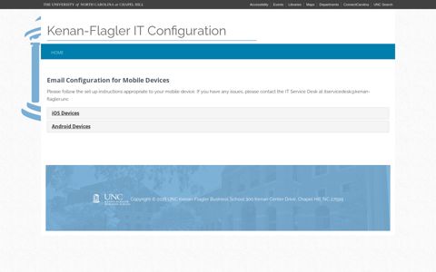 Email Configuration | Kenan-Flagler IT Configuration
