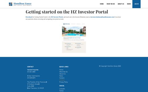 Getting Started on the HZ Investor Portal - Hamilton Zanze