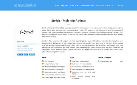 Enrich - Malaysia Airlines Frequent Flyer Program Review ...