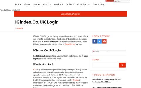 IGindex.Co.UK Login - ForexSQ
