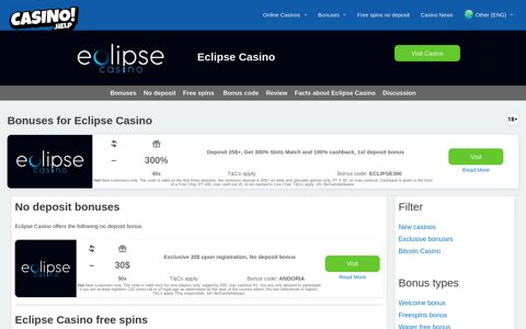 Eclipse Casino (2020) Bonuses & Review | Casino Help