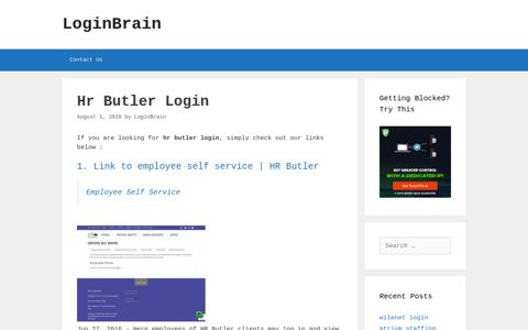 Hr Butler - Link To Employee Self Service | Hr Butler