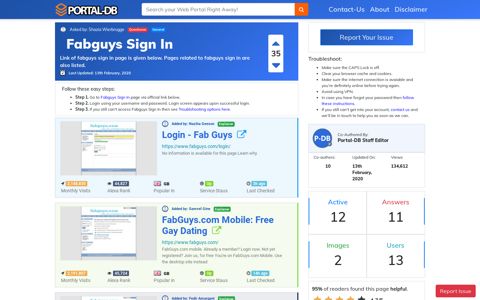 Fabguys Sign In - Portal-DB.live