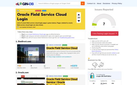 Oracle Field Service Cloud Login