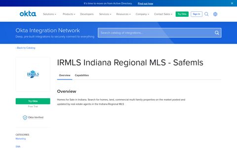 IRMLS Indiana Regional MLS - Safemls | Okta