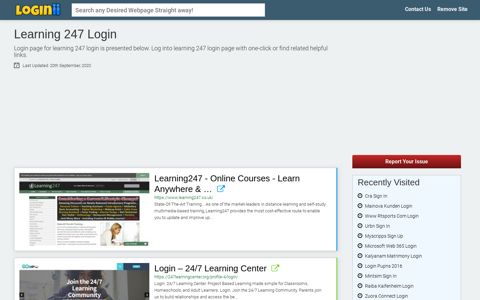 Learning 247 Login - Loginii.com