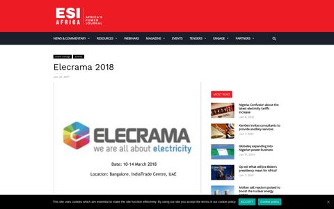 Elecrama 2018 | ESI-Africa.com