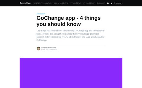 GoChange app - 4 things you should know - Overdraft Apps