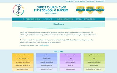 Music lessons :: CHRIST CHURCH CofE FIRST SCHOOL ...