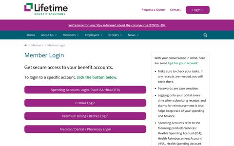 Member Sign In | Lifetime Benefit Solutions