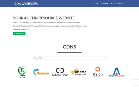 CDN Overview | Compare Various CDNs