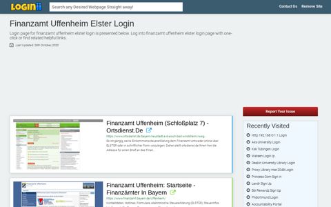 Finanzamt Uffenheim Elster Login - Loginii.com