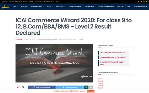 ICAI Commerce Wizard 2020: For class 9 to 12, B.Com/BBA ...