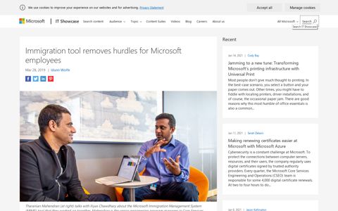 Immigration tool removes hurdles for Microsoft employees - IT ...