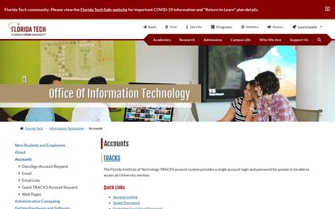 Office of Information Technology > Accounts | Florida Tech