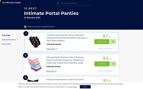 Top 10 Intimate Portal Panties of 2020 - Best Reviews Guide