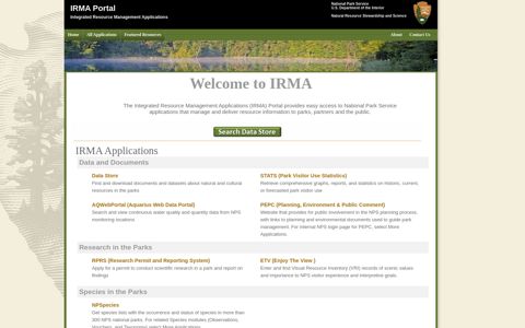 NPS IRMA Portal - National Park Service