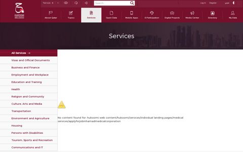 Services - Hukoomi - Qatar E-government