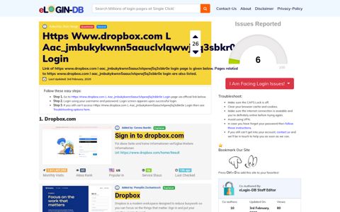 1. Dropbox.com - A database full of login pages from all over ...
