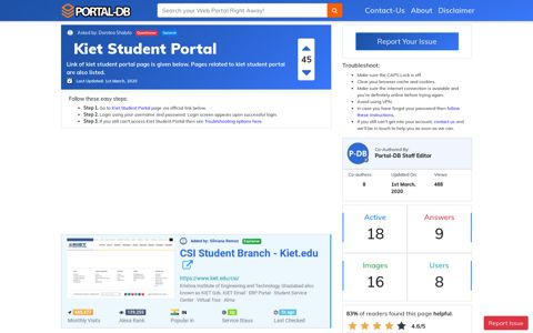 Kiet Student Portal