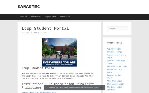 Lcup Student Portal | Kanaktec