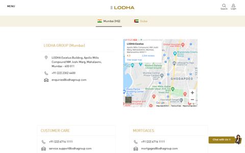 Contact Us - Lodha Group