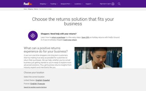 Business returns strategy | FedEx