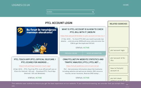 ptcl account login - General Information about Login