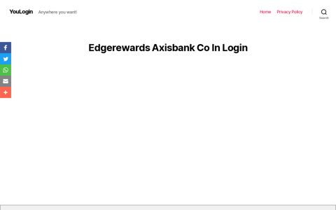▷ Edgerewards Axisbank Co In Login - YouLogin - Youlogin.net