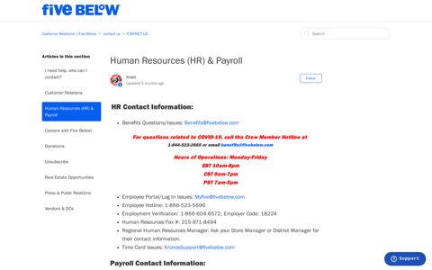 Human Resources (HR) & Payroll – customer relations | Five ...