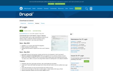 IP Login | Drupal.org