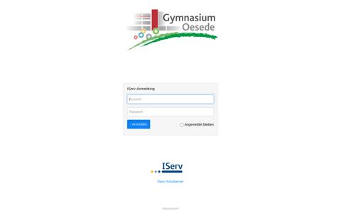 IServ - gymnasium-oesede.net: Anmelden